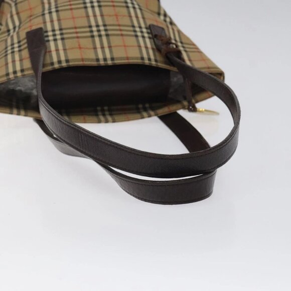 BURBERRY Nova Check Tote Bag Canvas Beige Auth BA1922 - Picture 8 of 16